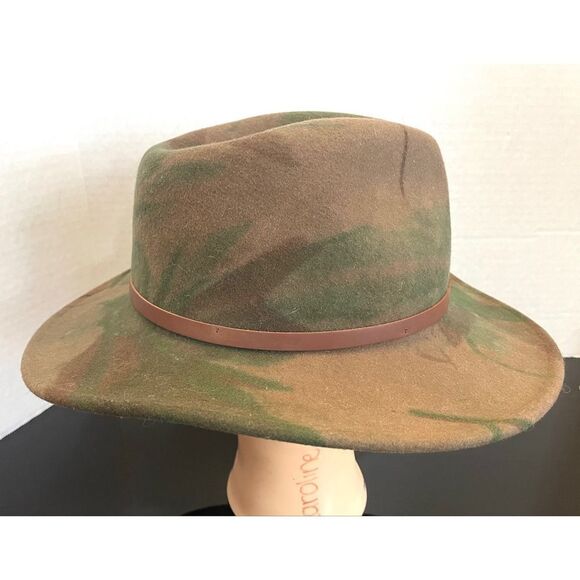 dorfman pacific 100% wool felt indiana jones  hat camouflage design size XL(8) - Picture 7 of 11